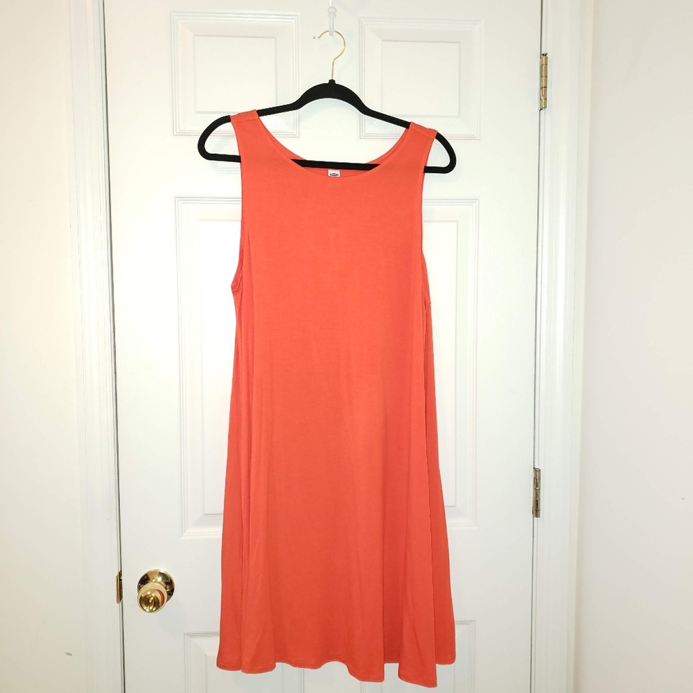 NWOT Old Navy Orange Tank Swing Dress